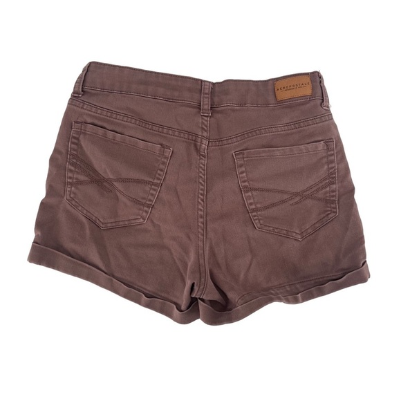 Aeropostale Mauve High Waisted MIDI Cuffed Hem Jean Shorts Size 4 Women’s - Picture 3 of 6
